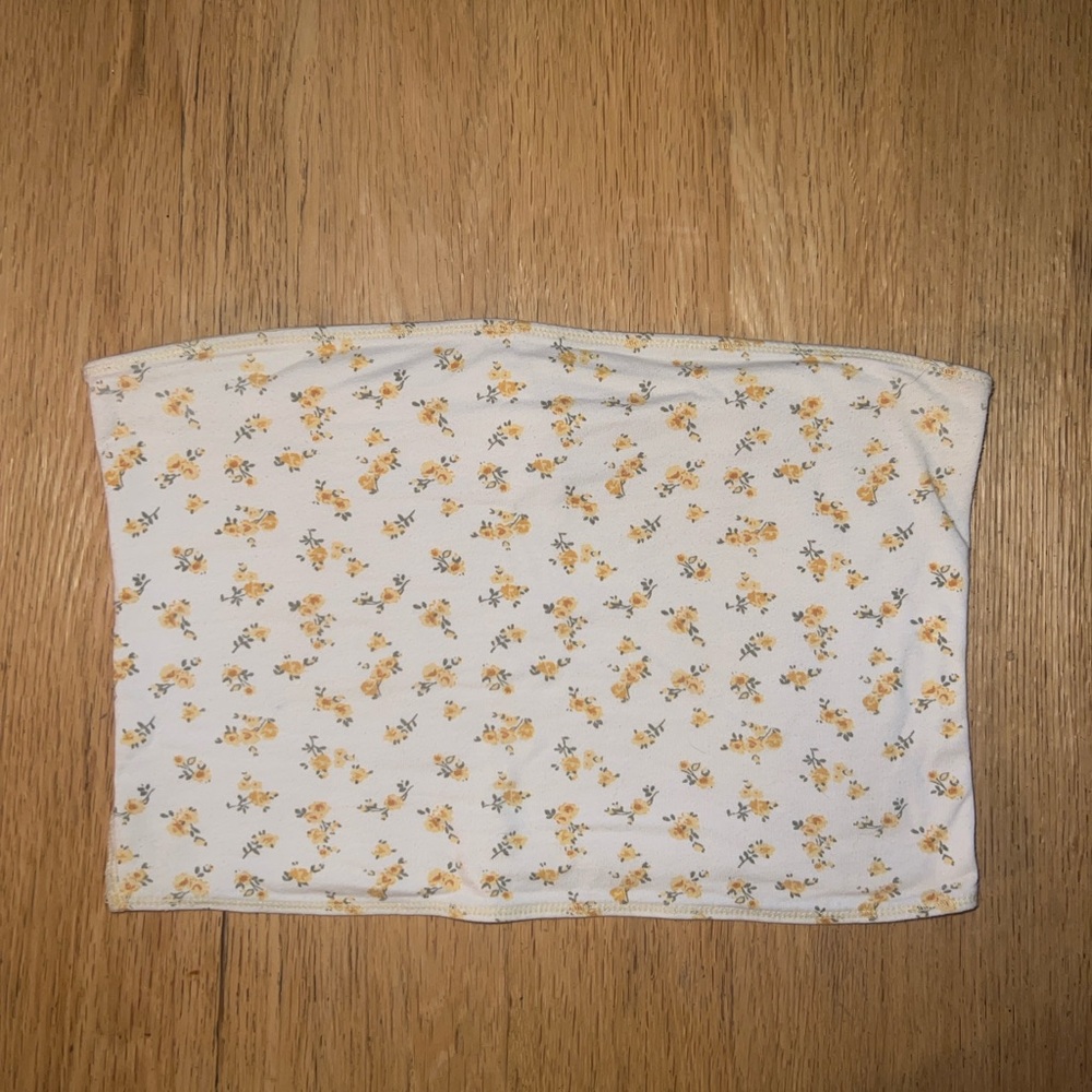 American Eagle Cropped Reversible Floral Tube Top